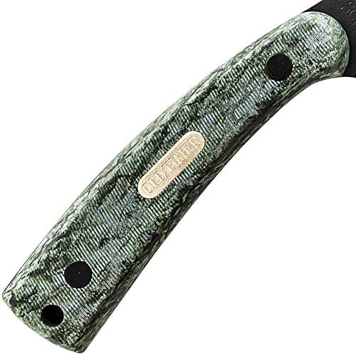Old Timer 152OTBC Pro Hunter Camo Sharpfinger 7.1in Full Tang Fixed Blade Knife with 3.3in High Carbon SS Clip Point Skinner Blade, and Camo Handle for Hunting, Skinning, Field Dressing, and Outdoor