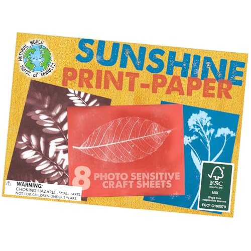 Papier imprimé soleil kit cyanotype solaire loisirs créatifs A5
