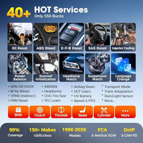Autel MaxiCOM MK900 Bidirectional Scanner: 2026 Up of MaxiCheck MX808S MK808S, Work as MK900-BT MK900BT MX900 OBD2 Diagnostic Tool w/ 3000+ Active Test, 40+ Service, CAN-FD&DOIP, All System, FCA 11 OS - Image 6