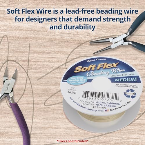Soft Flex 49 Strand Beading Wire - Medium 0.19 Diameter - 10 Feet Nylon Design Wire - Thumbnail 5