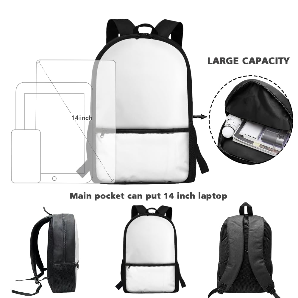 Mochila Shcool de 17 pulgadas + lonchera + llavero para niños y niñas