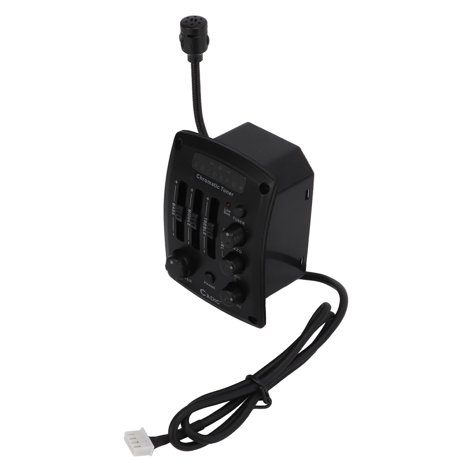 HUIOP Equalizzatore Pickup per Chitarra Potenti Accessori in Plastica per Chitarre Acustiche - Nero - 1 unità