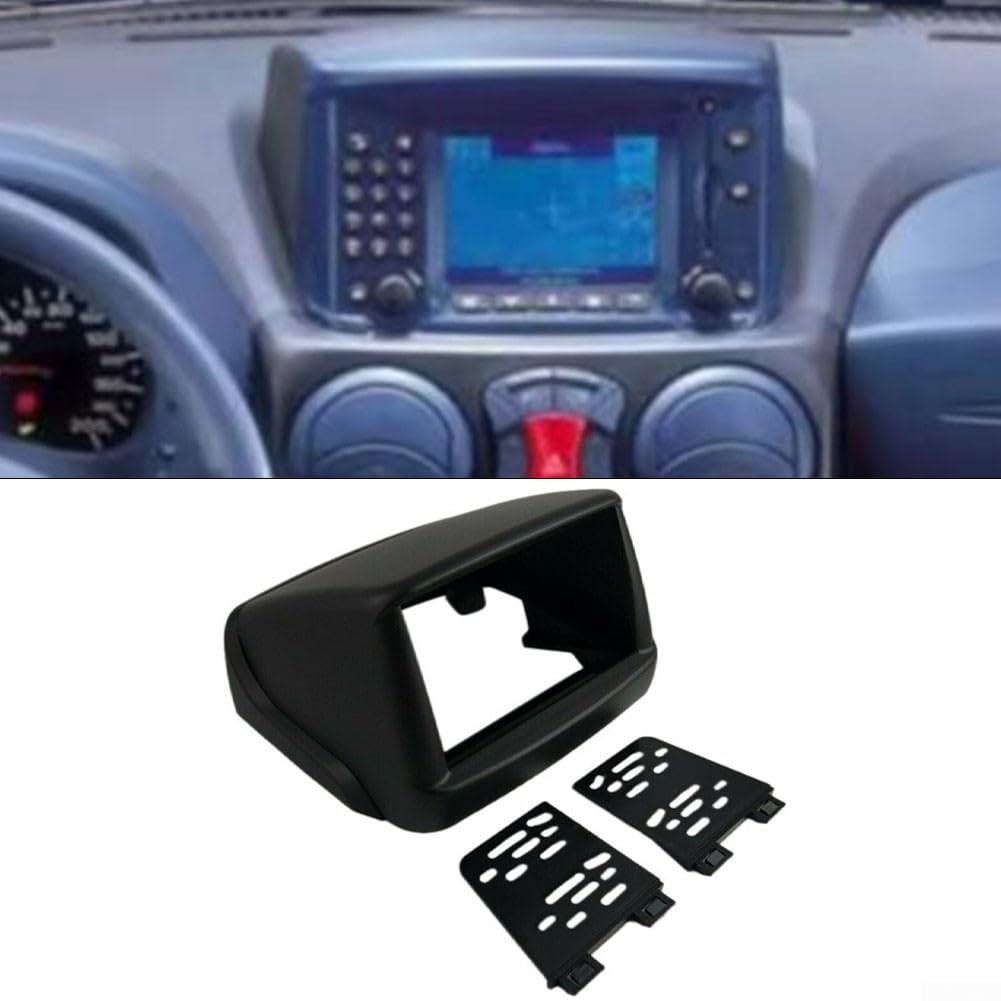 Autoradio 2 DIN con navigazione touchscreen da 7 pollici per Fiat Doblo 2002-2017, pannello interno in plastica nero impianto stereo