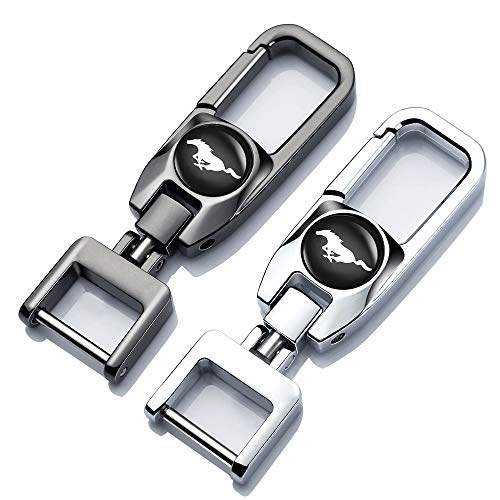 Car Logo Key Chain Key Ring for Mustang Business Gift Birthday Present for Men and Woman with a keychain keyring Pack of 2