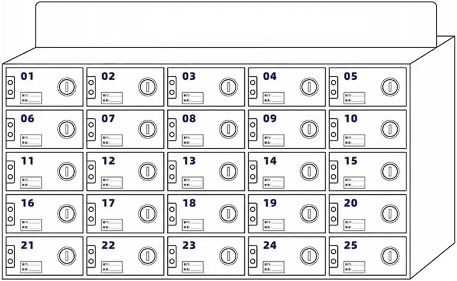 White Acrylic Cell Phone Locker Box - Mobile Phone Organizer for Home, Office, Meeting Room - 40 Slots Storage Solution for Devices and Accessories
