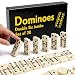 CHH Black/Cream Color Double 6 Jumbo Size Domino Tiles in Snap Vinyl Case