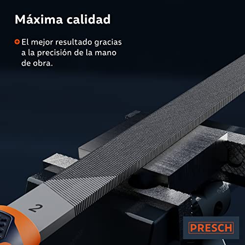 Miniatura 3 de Presch Lima Plana 200mm - Corte De Tres Lados Para Limar Piezas En Ángulo Recto De Metal Y Madera - Lima Plana De Alta Calidad