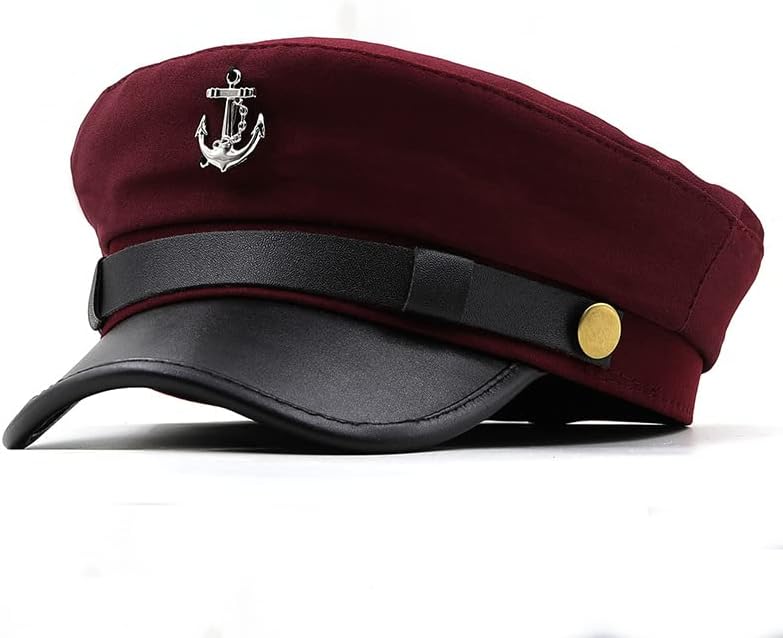 Newsboy Cap for Women Casual Beret Hat Military Sailor Captain Cap Vintage Painter Fiddler Hat Ivy Peaked Flat Cap