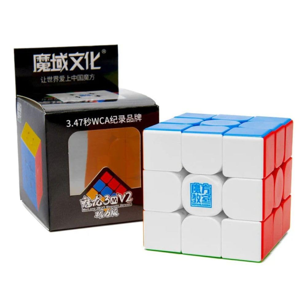 MoYu MeiLong 3x3 V2 Magnetic Speed Cube | Lite Budget-Friendly Puzzle with Factory Magnets | Lightweight, Super Fast Turning & Reinforced Core Design-image-2