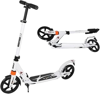 XiYou Scooter Foldable Adult Kick Scooter Foldables with Footbrake, Commuter Scooters with Big WheelsChristmas Gift for Women/Men/Teens/Kids, Non-Electric, Support 100kg