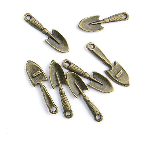 10 Pcs Vintage Shovel Jewelry Charms Bulk