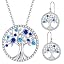 G September Birthstone Blue Sapphire Topaz Jewelry Set