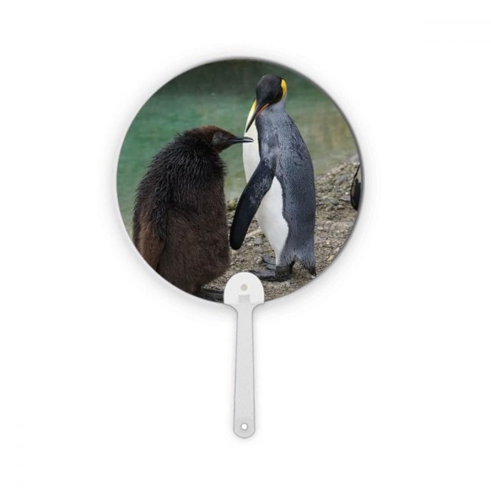 Éventail rond portable Pingouin pour calmer la chaleur étouffante des transports