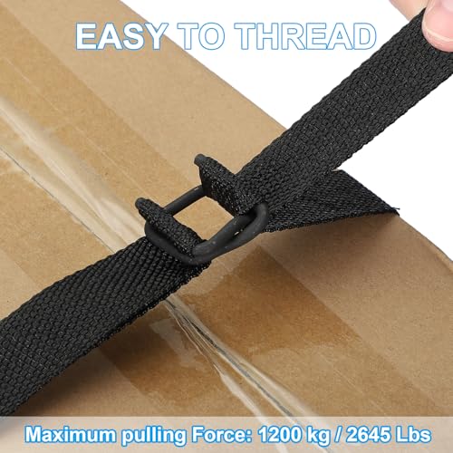 PATIKIL 50 Stück verzinkte Drahtschnallen passend für 3/4 Zoll (19 mm) breite Gurtband-Schnallen Verzinkte Metallbeschichtung Gurtbandverbund für Verpackung, Kohleschwarz