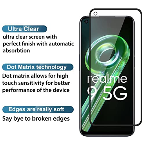 Image of Tempered Glass Compatible For Realme 9 5G / Realme 9 Pro /Realme 9I|Edge To Edge Coverage Screen Protector Guard|Full Screen Protector Cellphone (6.6 Inch,Pack Of 1)
