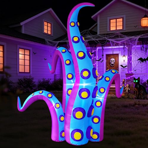 Danxilu 2,4m XXL Halloween Aufblasbar Oktopustentakel Outdoor Deko – Ansicht 1