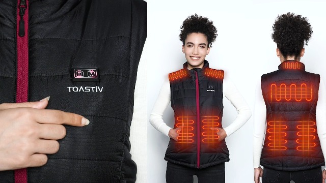 BIAL Gilet Riscaldato Donna, Gilet Riscaldato Con Batteria 7.4V 16000mAh, 15 Zone Di Giacca Riscaldata Donna, Giubbotto Riscaldante Con 3 Temperature Per Aperto, Moto, Campeggio