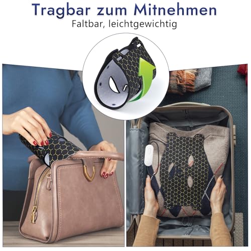 Rotlichtlampe Gesicht, LED Rotlicht Maske 7-Farben-Lichtmaske mit 270 Perlen, Wiederaufladbare LED Mask Gesicht für Gesichtsschönheit, Anti-Aging, Verjüngung, Straffung (Schwarz)