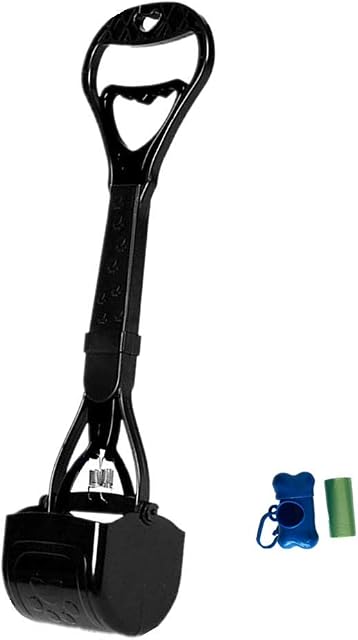 INGUWU Pet Pooper Scooper, 17.7 Inch Long Handle Walking Poo Remover Grabber Picker for Outdoor/Indoor Pick Up Cat and Small Dog Animal Waste