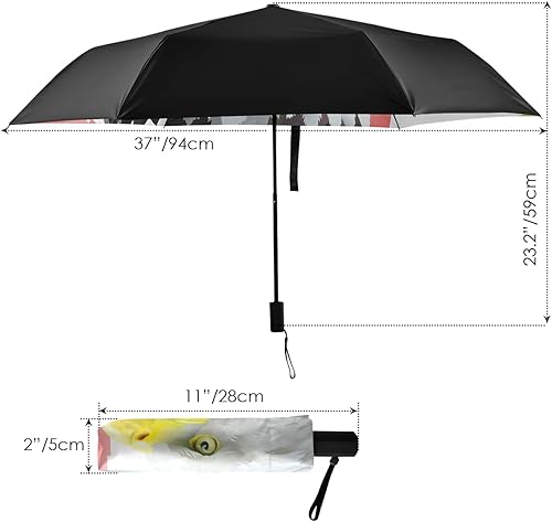 Miniatura 2 de Anyangquji Paraguas de viaje resistente al viento, paraguas plegable compacto