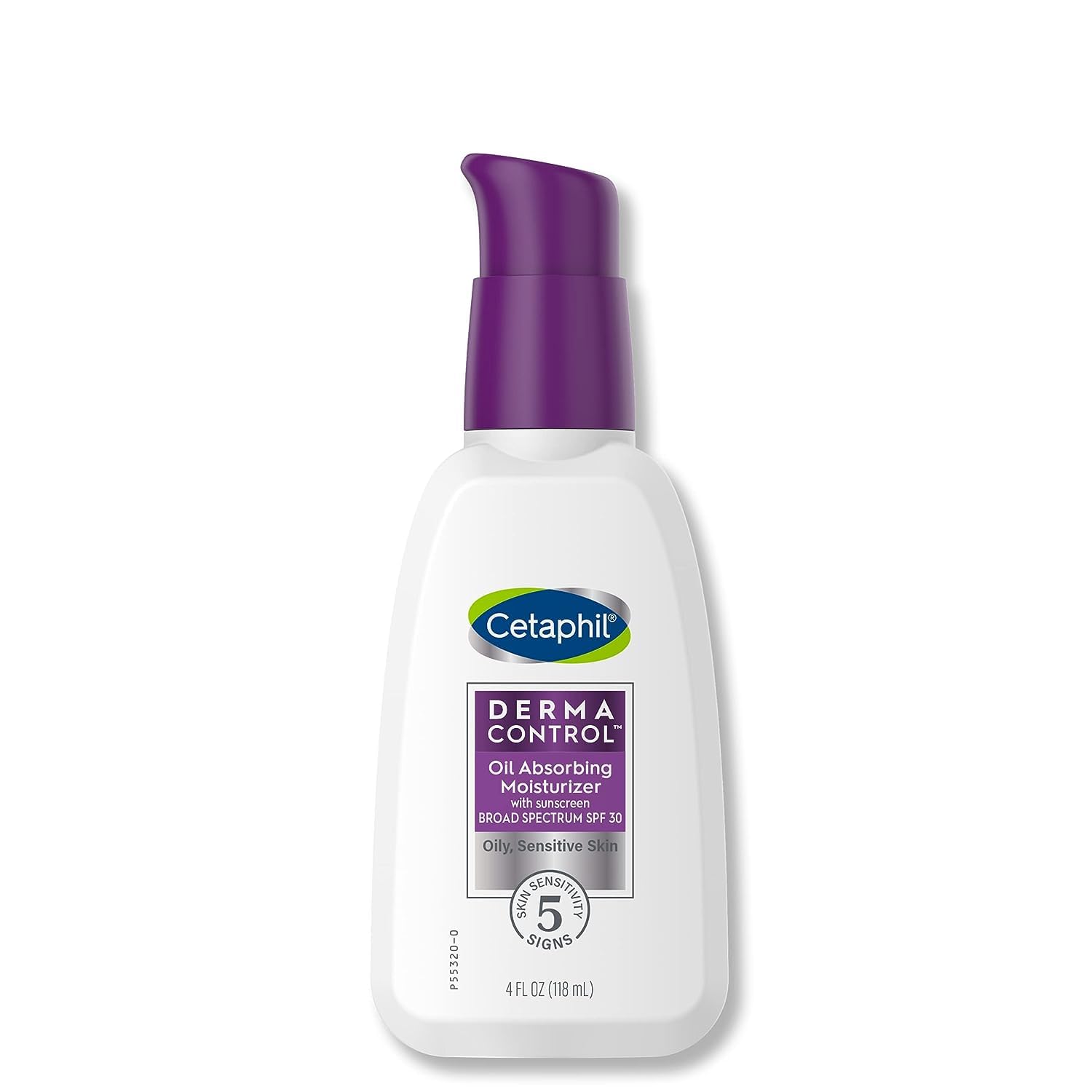 CETAPHIL DERMACONTROL Oil Absorbing Moisturizer with SPF 30 , For Sensitive, Oily Skin , 4 fl oz , Absorbs Oil, Reduces Shine, Hydrates, Protects , No Added Fragrance