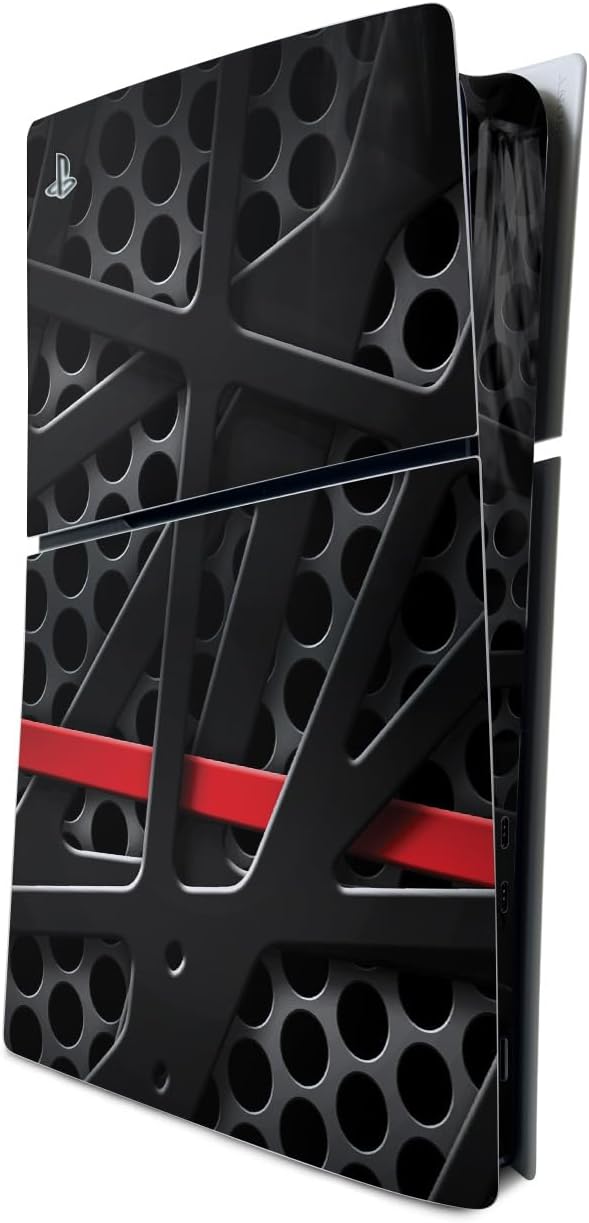 MightySkins Skin Compatible with Playstation 5 Slim Disk Edition Bundle - Green Hex | Protective, Durable, and Unique Vinyl Decal wrap Cover | Easy to Apply | Made in The USA