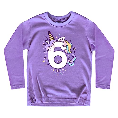 Image of Unicorn 6th Birthday Shirts for Toddler Girls Outfit 6 Year Old Six Sixth Shirt
