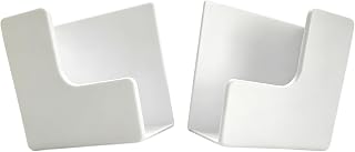 Bathroom Scale Holder Wall Mount, Adjustable No-Drill Storage (white) | Adhesive wall brackets lift body scales off the floor and help organize compact bathrooms