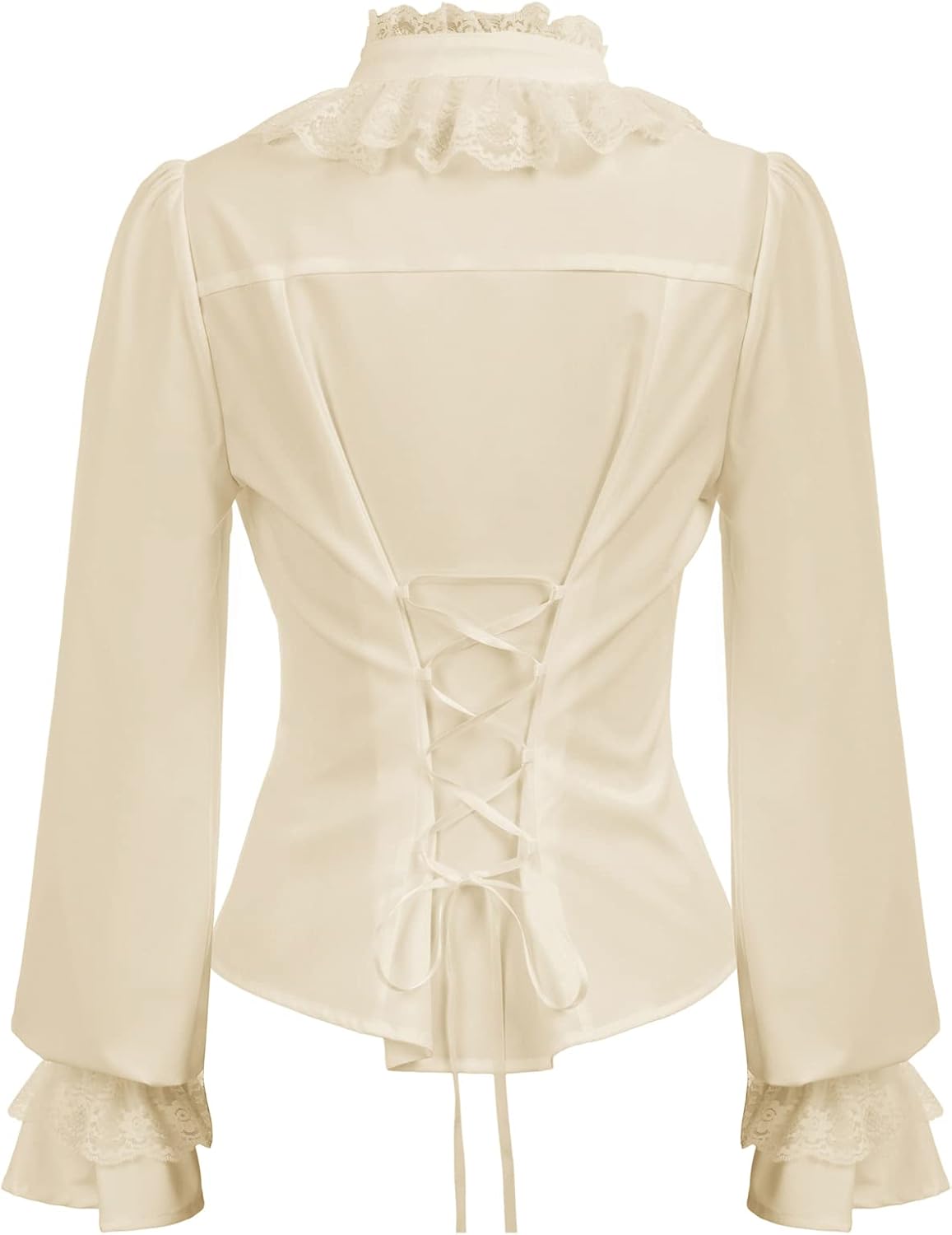 CURLBIUTY Women Victorian Blouse Vintage Long Sleeve Renaissance Shirt Gothic Button Down Tops - Image 3