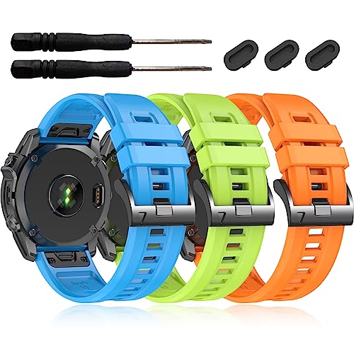 EZMVZKU 26mm Watch Straps Compatible with Garmin Fenix 8 AMOLED 51mm/7X Pro/7X/6X Pro/6X/5X Plus/5X