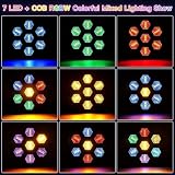 Sześciokątne retro lampy sceniczne COB o mocy 7X50 W, profesjonalne lampy sceniczne w stylu retro, oświetlenie z efektem matrycowym 63 * RGBW + 7 * COB, sterowanie DMX na scenach Wesele.