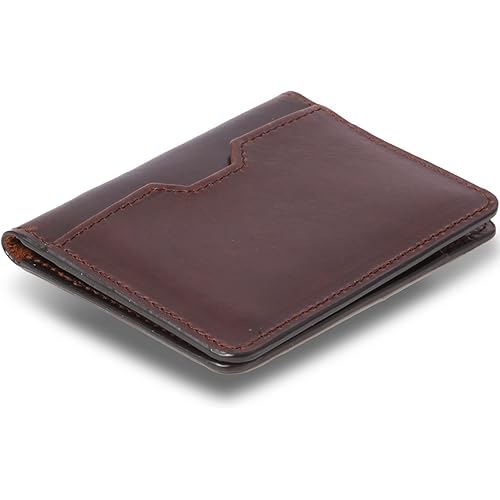 Leather Minimalist Wallet for Men, Credit Card Holder，Thin Bifold Wallet, Front Pocket Wallet, Small Card Case, Slim Wallet,Father's Day Gift (coffee)