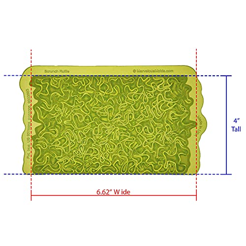 Marvelous Molds Scrunch Ruffle Simpress Mold, Non-Stick Silicone Mold For Cake Decorating. Sugarcraft Cookies, Cupcakes, Gum Paste, Chocolate, Resin, Clay, Soap, Plaster #TOP1