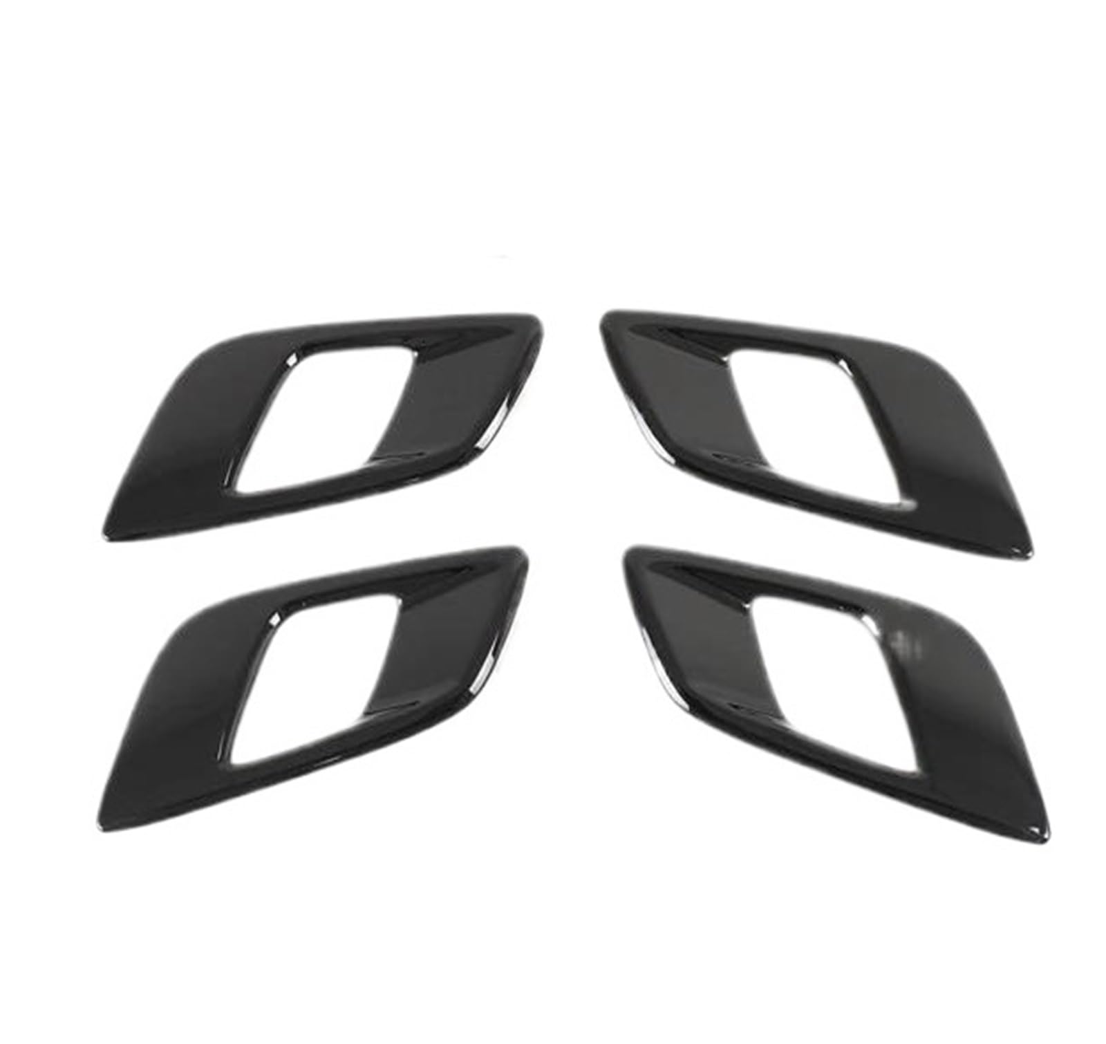 Euqixmr Glossy Black Interior Door Handle Inner Door Open Handle Cover Trim For Ranger For Wildtrak 2015-2021