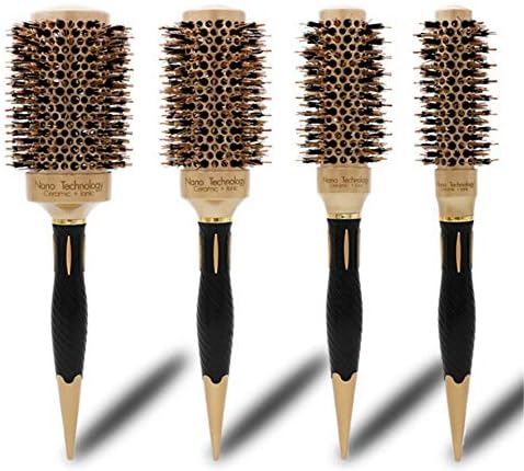 Eastern Corridor Professional Nano Ceramic & Ionic Barrel Round Thermal Brush Hair Styling Blow Drying Curling Brush (One Set)
