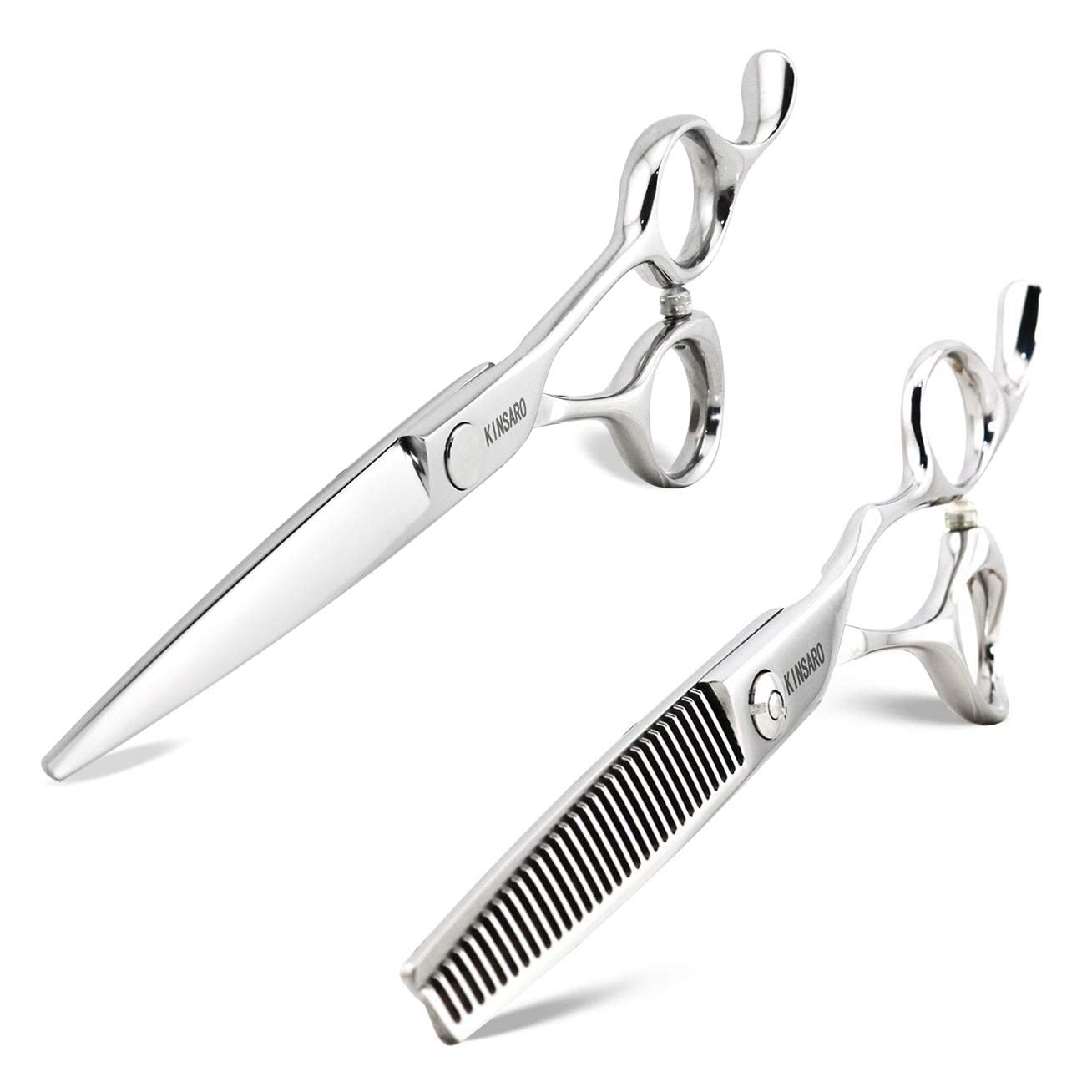 6 INCH Hair scissors hair cutting shears for hair cut and 5.5 INCH Hair thinning scissors thinning shears 440C Kinsaro