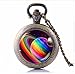 Produktbild intage Rainbow Planet Taschenuhr Halskette Gay Pride Art Schmuck