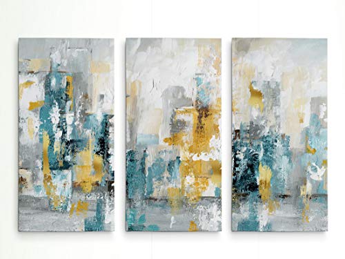 WEXFORD HOME City Views II 3 Panel Gallery Wrapped Canvas Wall Art, 40x60, Multicolor