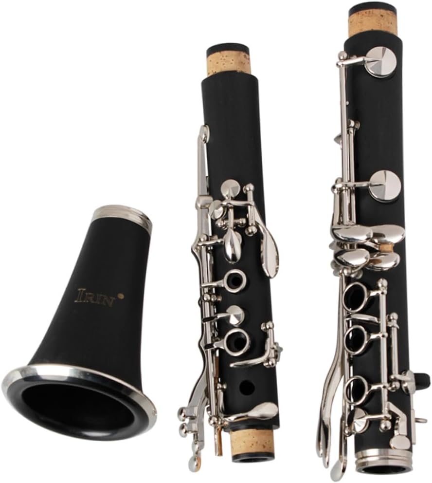 Alipis Bakelite Clarinet for Beginners Black B Flat Key Music Instrument Easy Maintenance Resistant to Temperature and Humidity Changes for Student Players