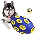 FONPOO Mordedor Perro de Rugby, Diseño de Doble Capa Hueco Juguetes para Perros, Juguetes Perro Pelota con Bola Campana, Regalo Perro Apto para Todo Tipo de Perros