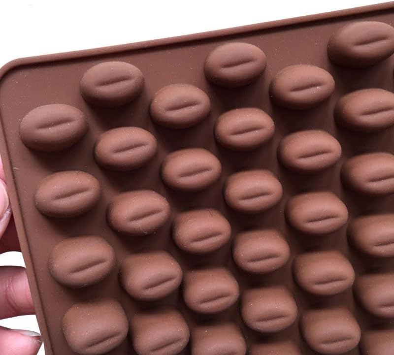 Miniatura 2 de Paquete de 2 moldes de silicona con forma de grano de café para pastel de chocolate