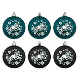 Philadelphia Eagles Boelter Brands NFL Christmas Baubles, Set of 6