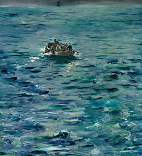 Toile L'évasion d'Henri De Rochefort Manet 60x90cm pour salon