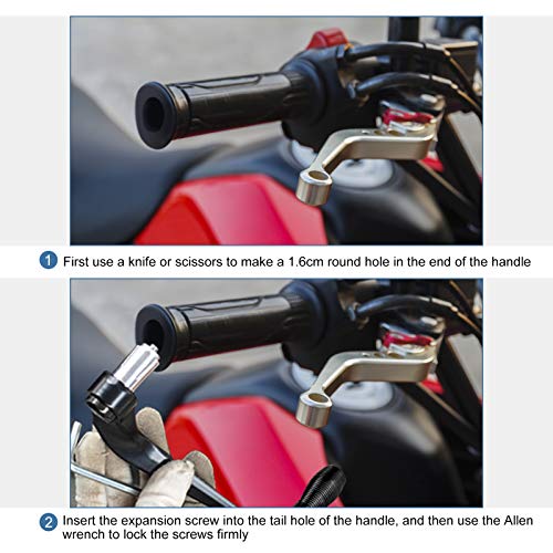 Protecteur de Guidon de Moto, Moto Guidon Protecteur Garde-main, 7/8" 22 mm Frein d'embrayage Levier Protector Protège-mains, Convient aux Motos, Voitures électriques(Noir) - Image 6