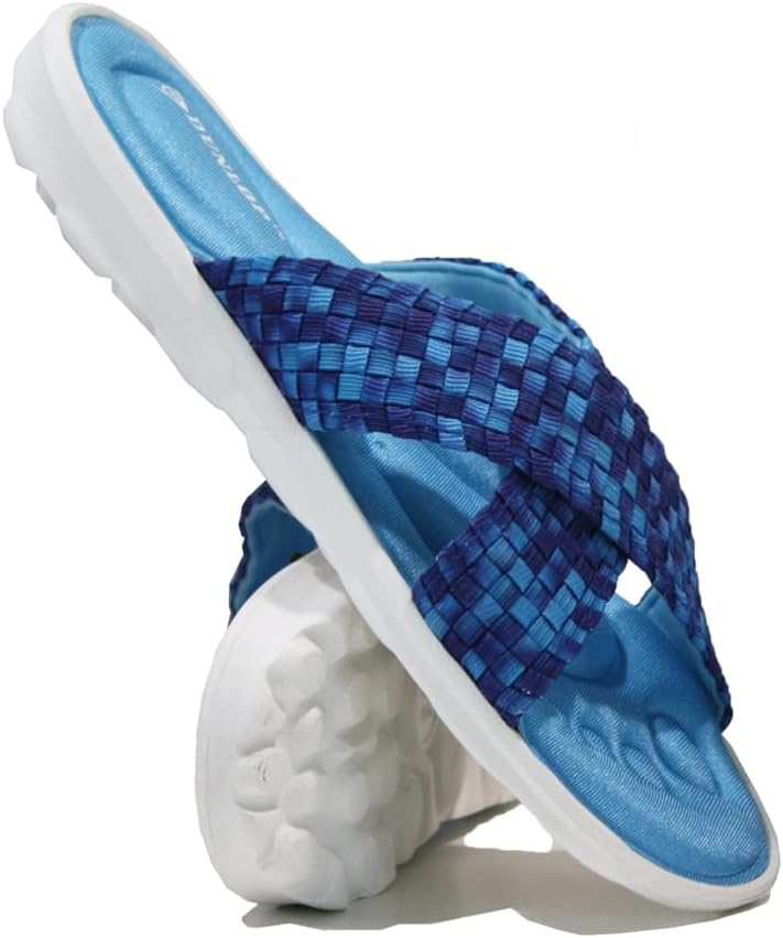 LADIES WOMEN MEMORY FOAM FLIP FLOPS HOLIDAY POOL GYM BEACH SUMMER FLAT MULES SANDALS SIZE