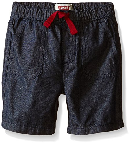 Levi's Baby Boys Woven Pull on Shorts, Indigo Canvas, 3-6 Months