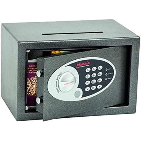 Phoenix Safe Company SS0801ED Size 1 Vela Deposit Home/Office Security Safe with Electronic Lock Cover