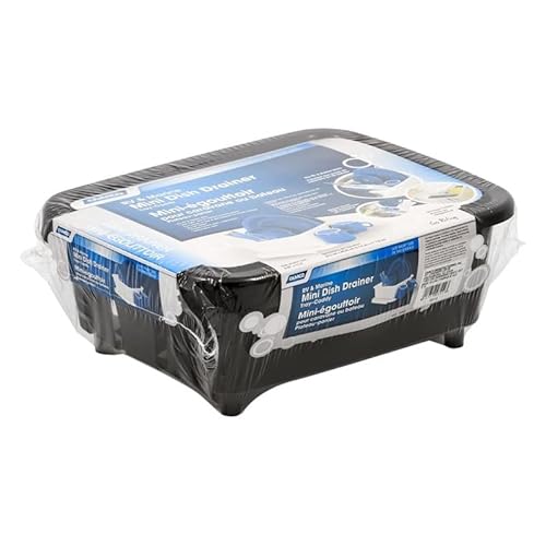 Camco Mini Dish Drainer And Tray | Fits Rv Sinks And Small Counter Spaces | Durable Heavy-Duty Construction | (43512) , Black #TOP4