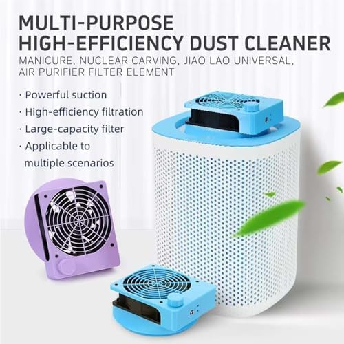 Professional Nail Dust Collector 3600 RPM Suction Machine for Manicure & Pedicure, Smart Speed Control, Removable Filter for Salon Use (a)
