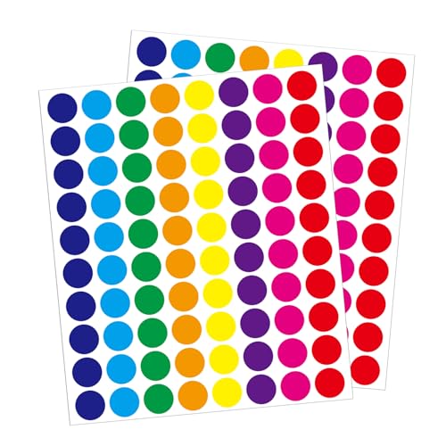 Étiquettes de code couleur rondes 1,9 cm pour identifier rapidement vos boîtes et classeurs